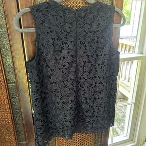 Woman’s Ann Taylor lace tank top, dark blue, size small, worn once